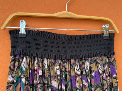 Vintage Boho Floral High-Waist Skirt — additional view 8