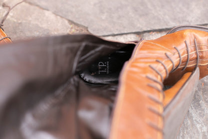 Vintage 1970s Italian Brown Lace-Up Boots — additional view 9