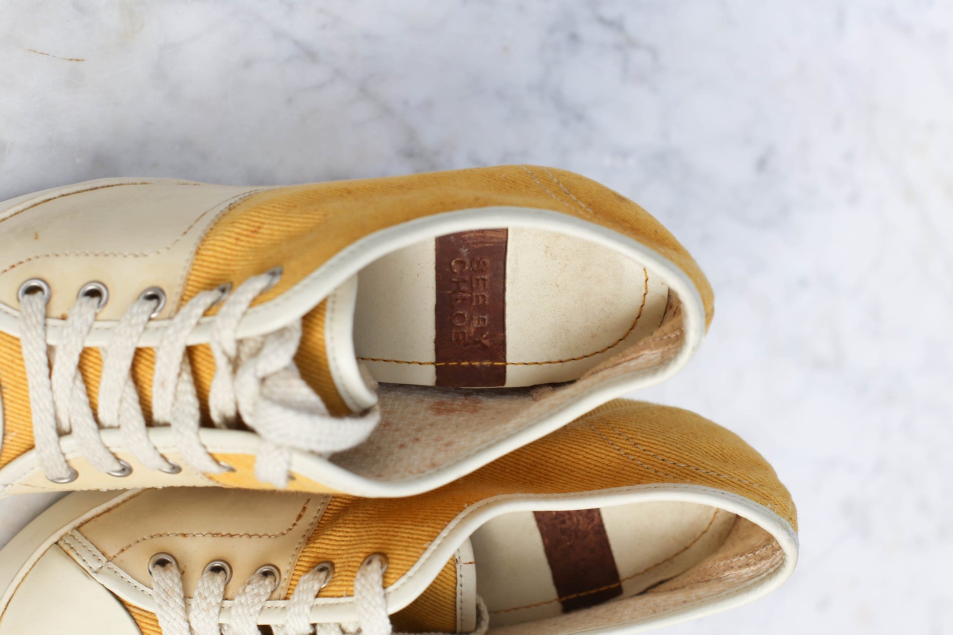 Vintage See by Chloé Yellow Wedge Sneakers – Size EU 37