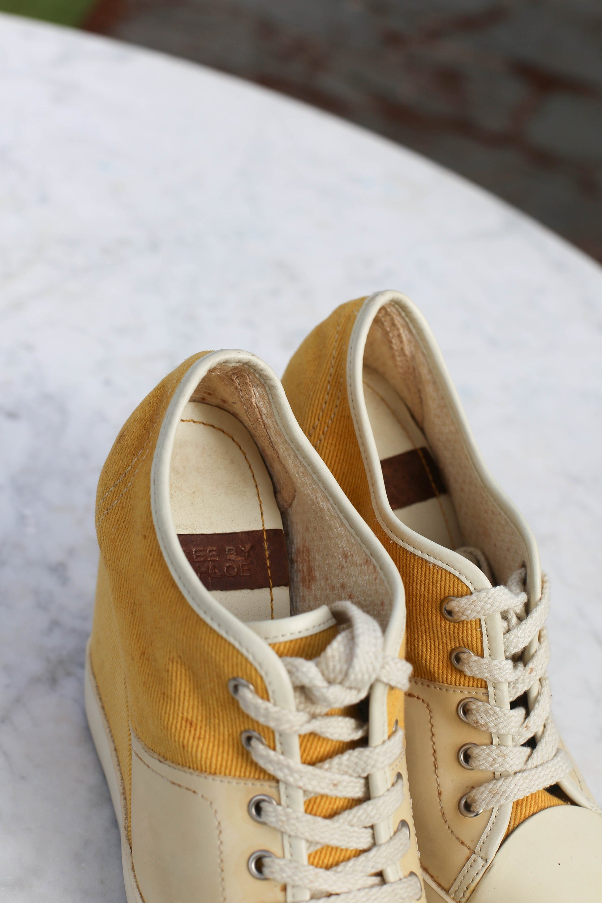 Vintage See by Chloé Yellow Wedge Sneakers – Size EU 37