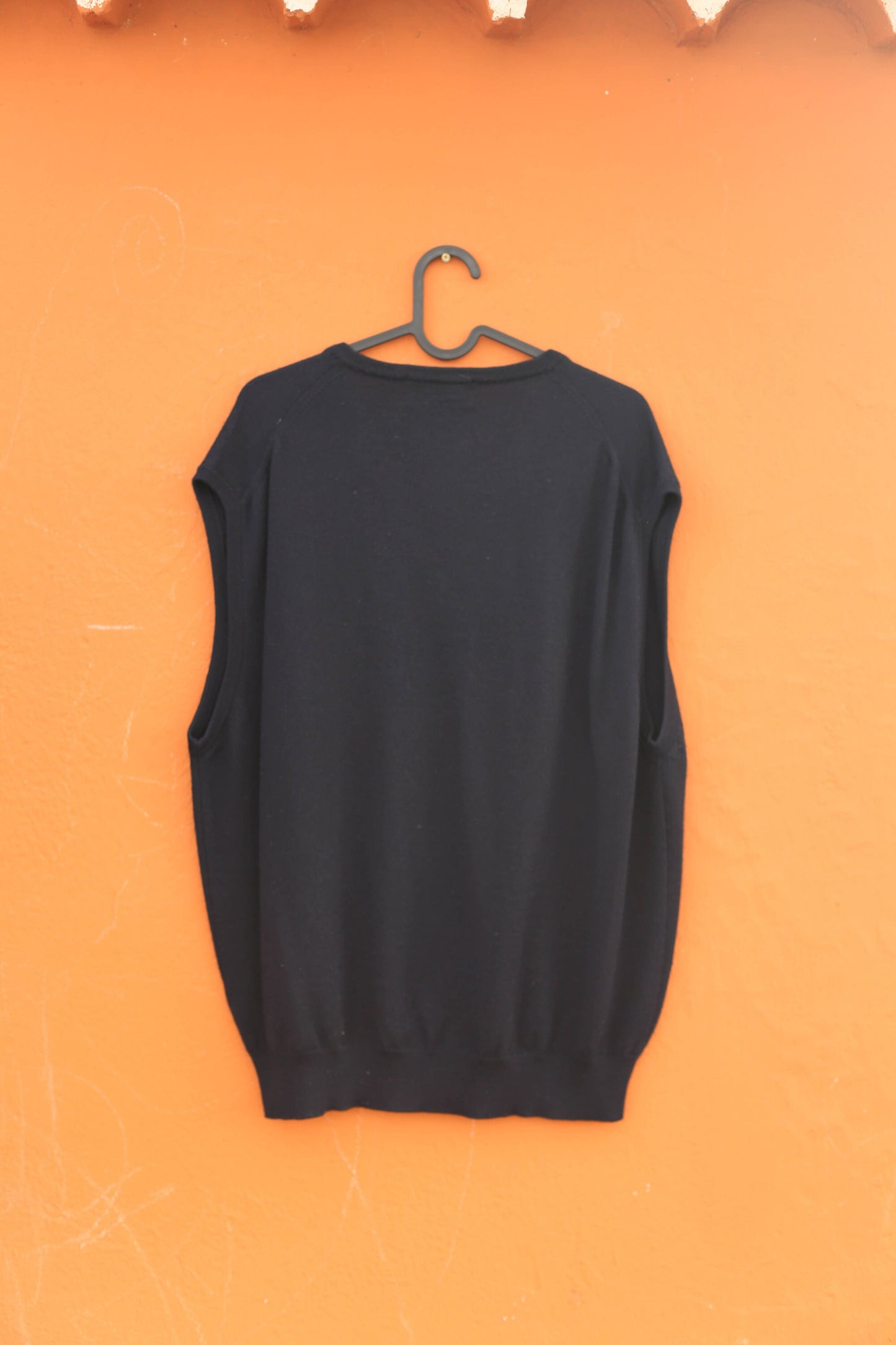 Pierre Cardin Navy Vintage Sweater Vest – Dark Academia Style Wool Blend Unisex Knit