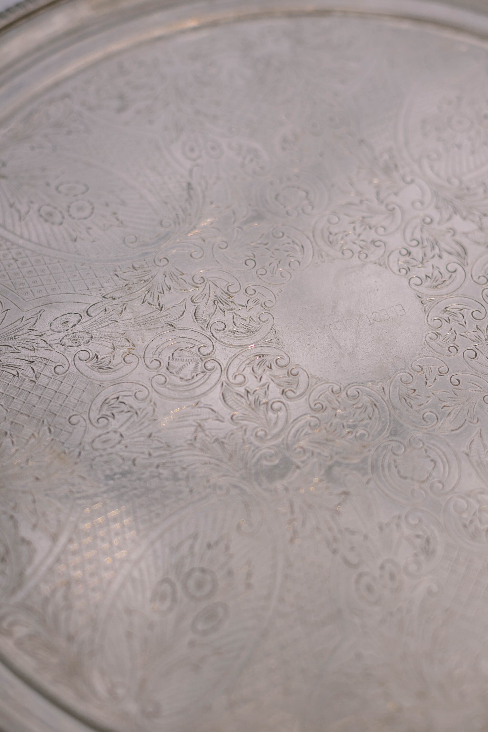 Cavalier's English Splendor – Silver Plated round Serving Dish, Brass plated marrokish delicates platter, aperitive tray