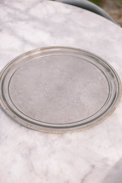 Silver Plated Round Serving Dish