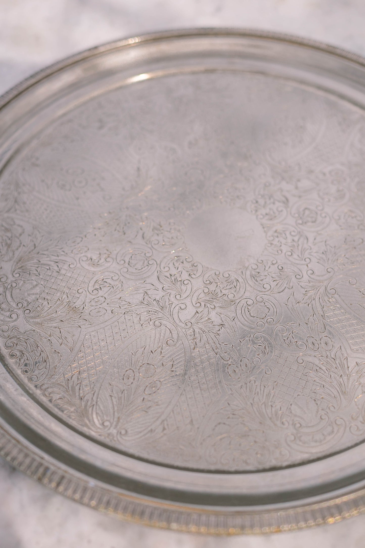 Cavalier's English Splendor – Silver Plated round Serving Dish, Brass plated marrokish delicates platter, aperitive tray