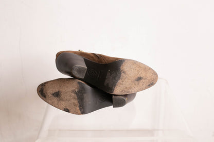 Ash Brown Suede Ankle Boots — additional view 9