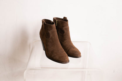 Ash Brown Suede Ankle Boots — additional view 5