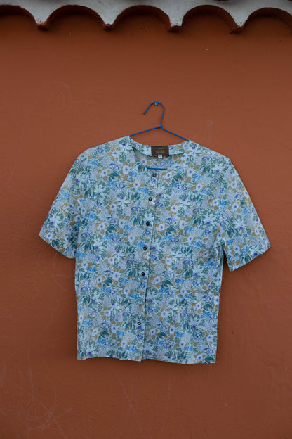 Vintage Floral Women’s Blouse — additional view 9