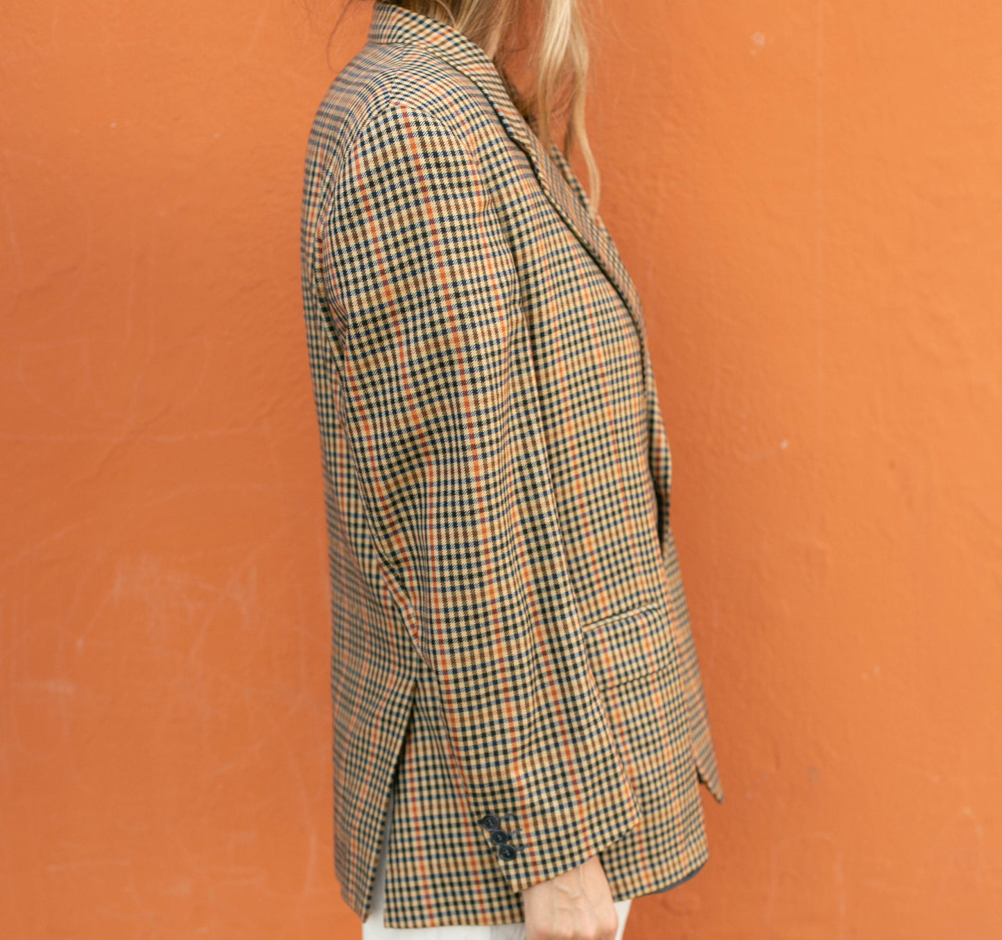 Light Academia autumn coat, True vintage smart blazer, Tartan jacket, Plaided winter blazer, Sophisticated autumn coat, Stylish jacket