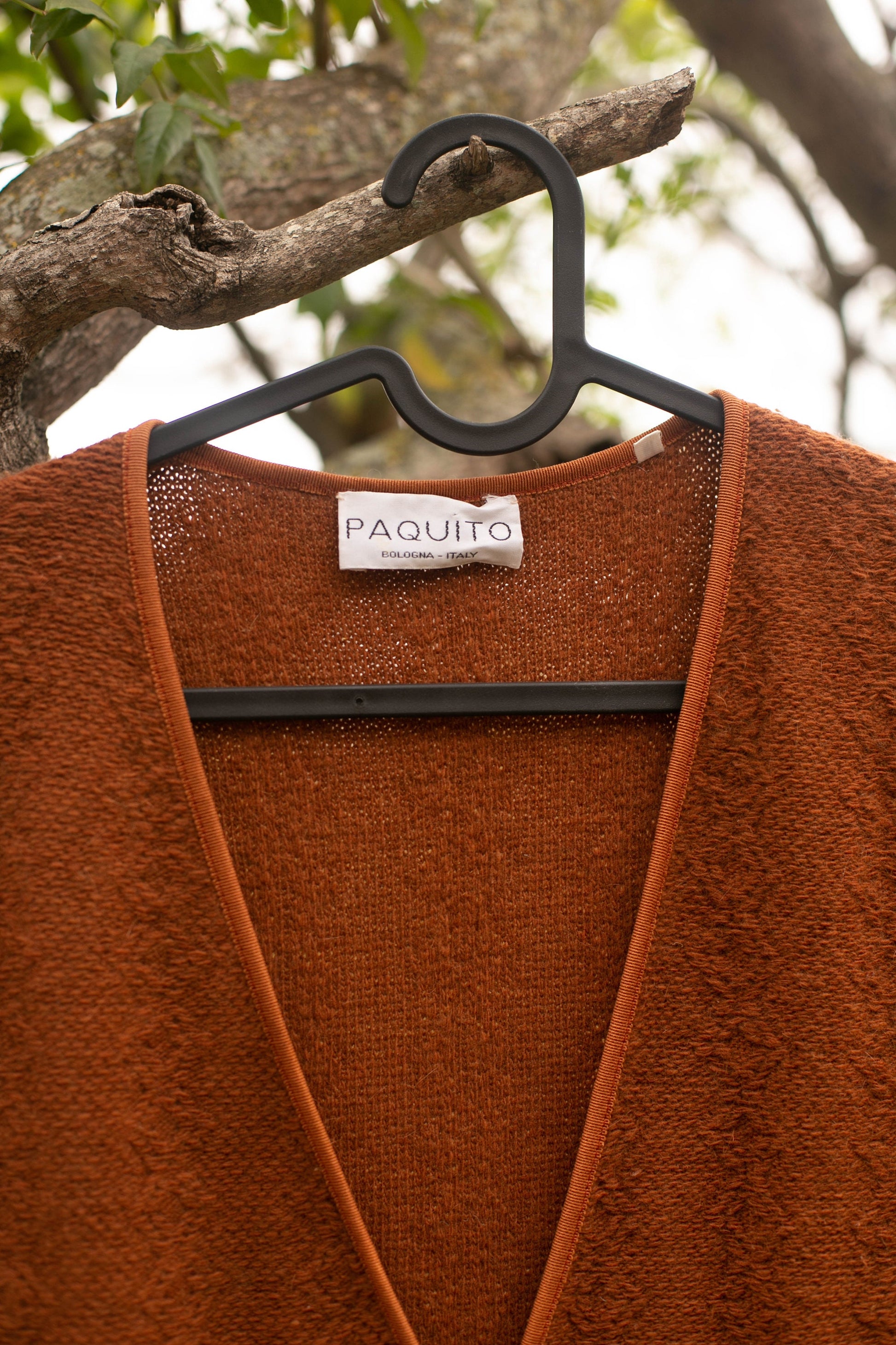 Italian Wool-Angora Vest, Copper orange vintage waistcoat, Paquito Bologna Italy Ochre woman gilet, cozy quality knitwear