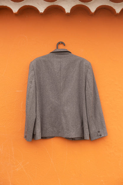 90s Burberry Grey Wool Women's Blazer — additional view 10