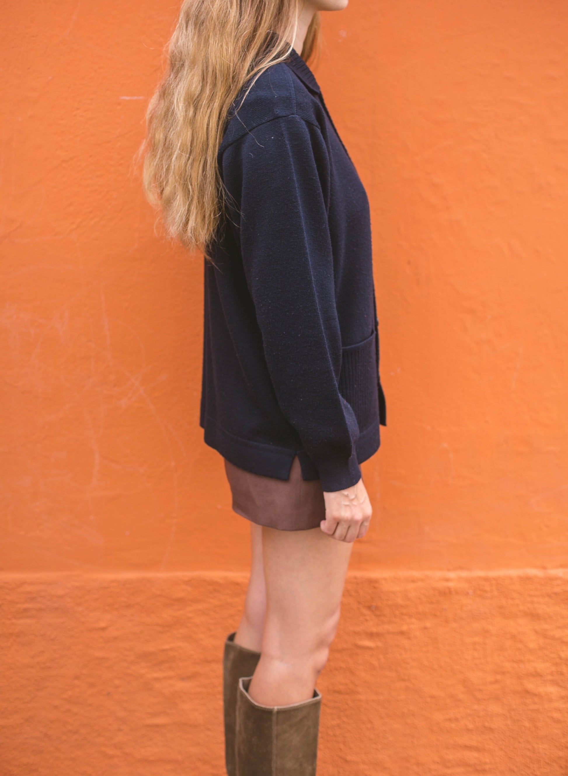 Vintage Pierre Cardin Navy blue cardigan, Dark Academia aesthetic jumper, Unisex wool winter clothing, Parisian Chic Cardigan