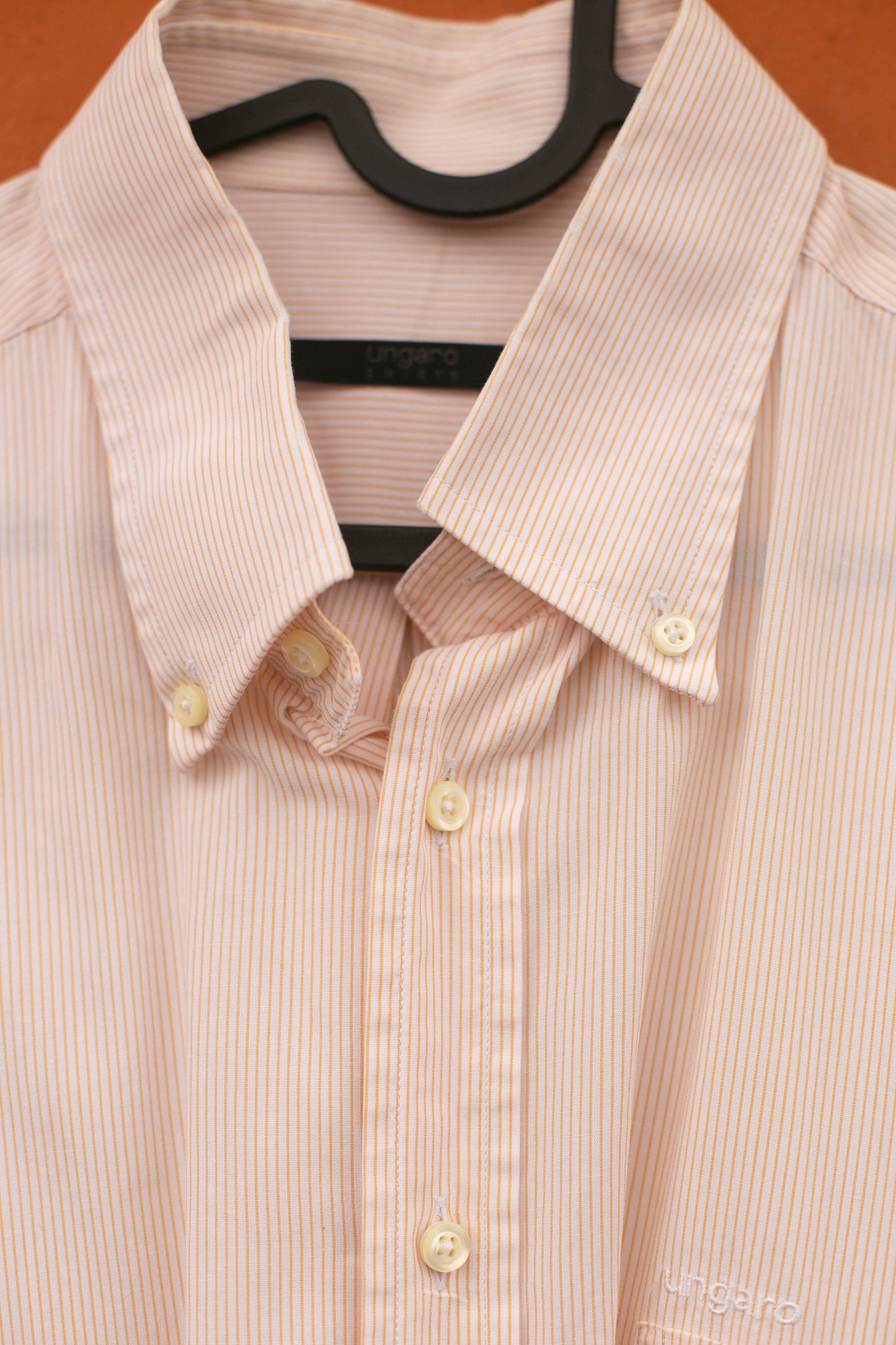 Emanuel Ungaro Striped Cotton Shirt - Classic Summer wear, Vintage designer clothing for men, XL