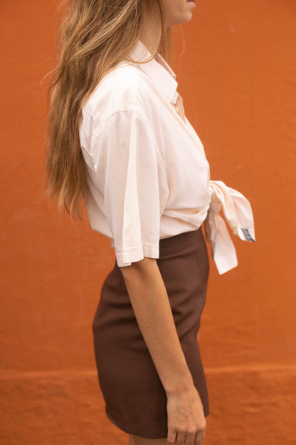 Emanuel Ungaro Vintage Striped Cotton Shirt — fabric close-up