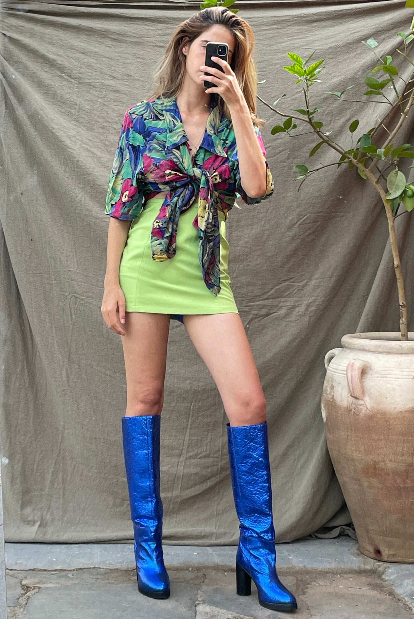 Vintage Oversized Tropical Shirt | Y2K Jungle Print Blouse | Retro Resort Vibes