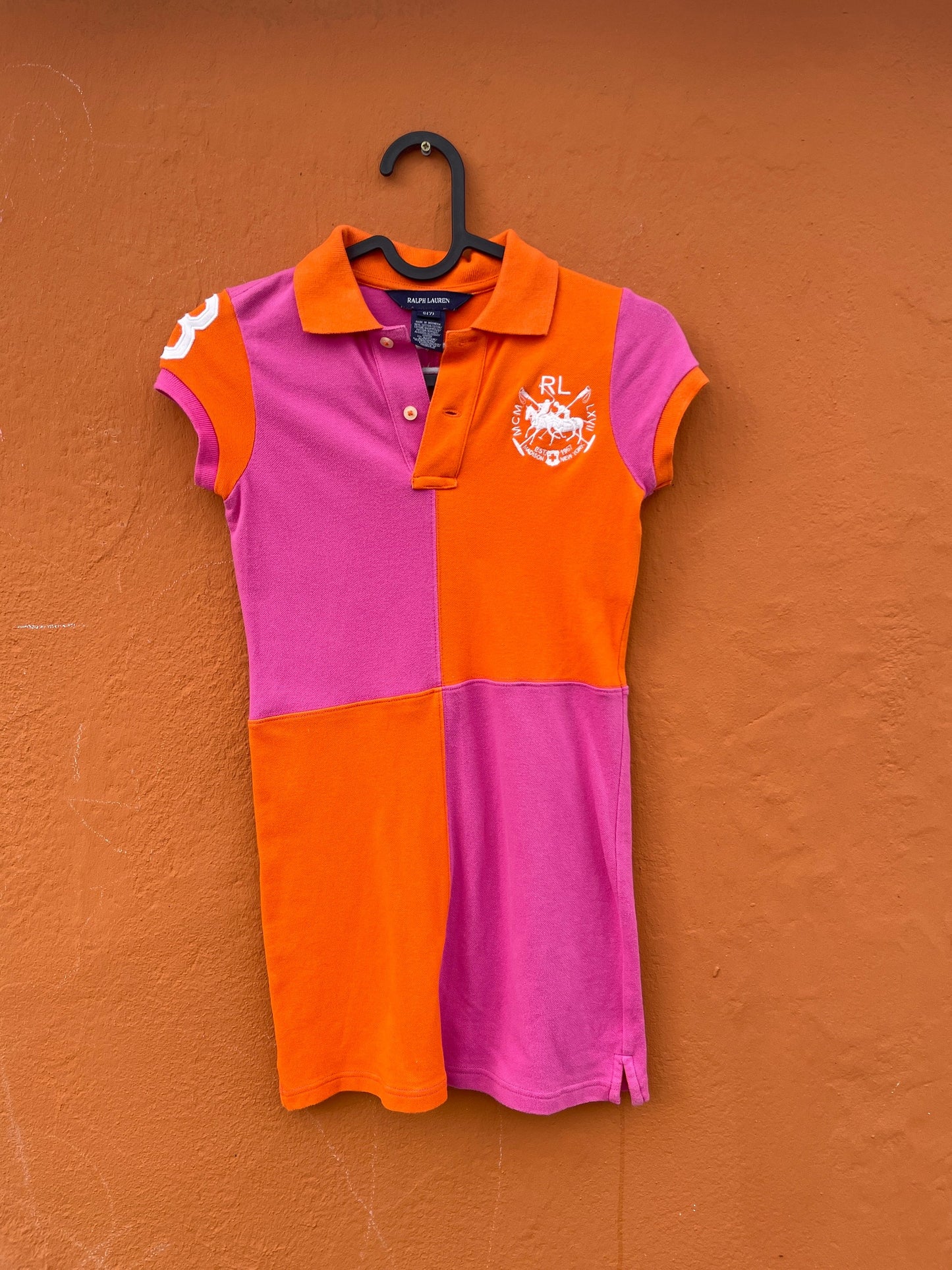 Ralph Lauren Pink Polo Dress for Kids — detail