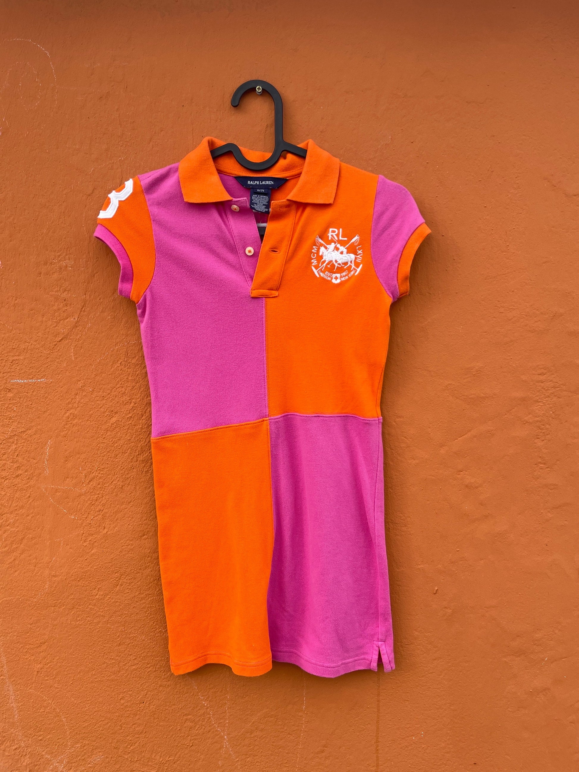 Ralph Lauren Pink Polo Dress for Kids — detail