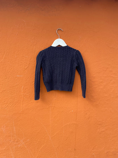 Classic Navy Blue Cotton Cardigan for Girls — additional view 10