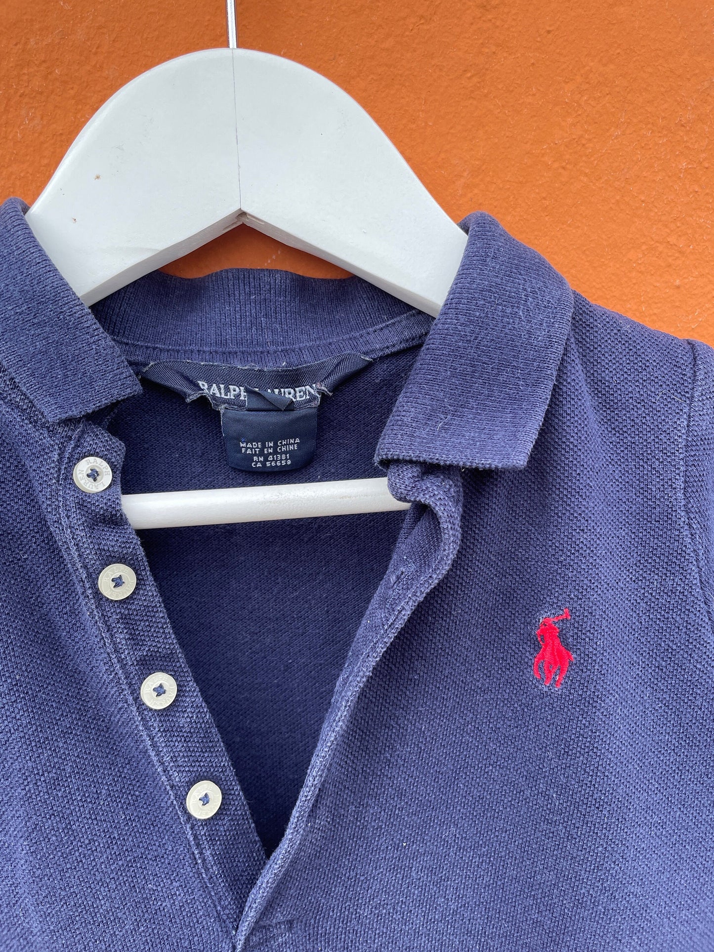 Ralph Lauren Navy Cotton Dress for Girls — additional view 8