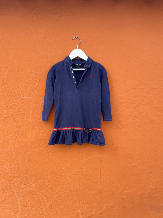 Ralph Lauren Navy Cotton Dress for Girls
