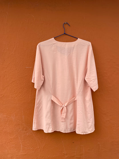 Vintage Soft Pink Button-Up Blouse — additional view 11