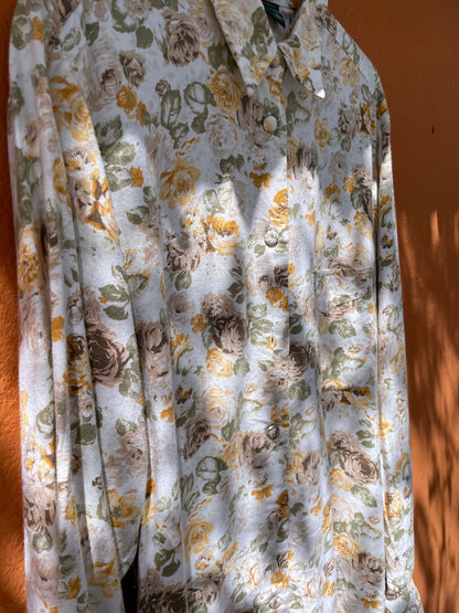 Vintage Floral Cotton Button-Up Shirt — additional view 6