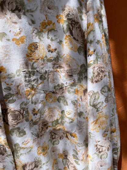 Vintage Floral Cotton Button-Up Shirt — additional view 7