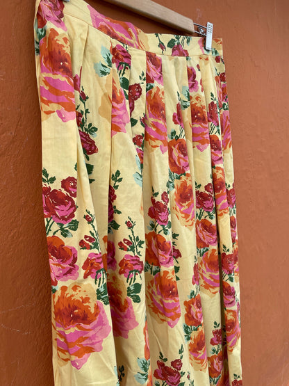 Vintage Floral Midi High Waist Skirt — additional view 8