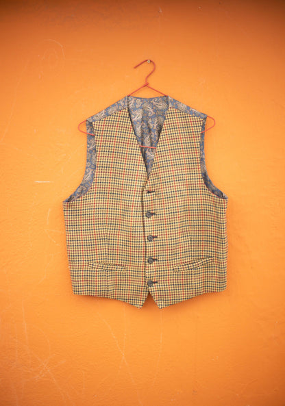 Vintage 80s Dogtooth Wool Vest — additional view 10