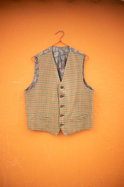 Vintage 80s Dogtooth Wool Vest — additional view 8