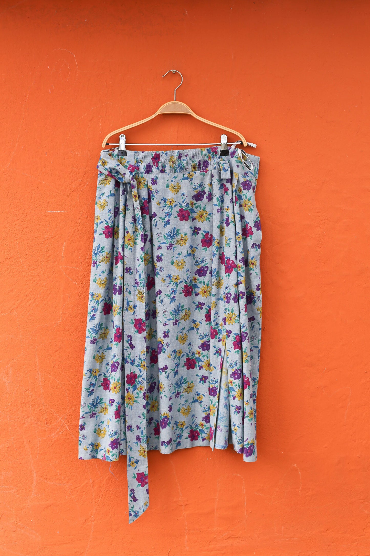 Vintage Floral Print Cotton Skirt, Made in Austria, Hammer Brand, Cottagecore Fashion, Big size feminine high waist spring skirt,