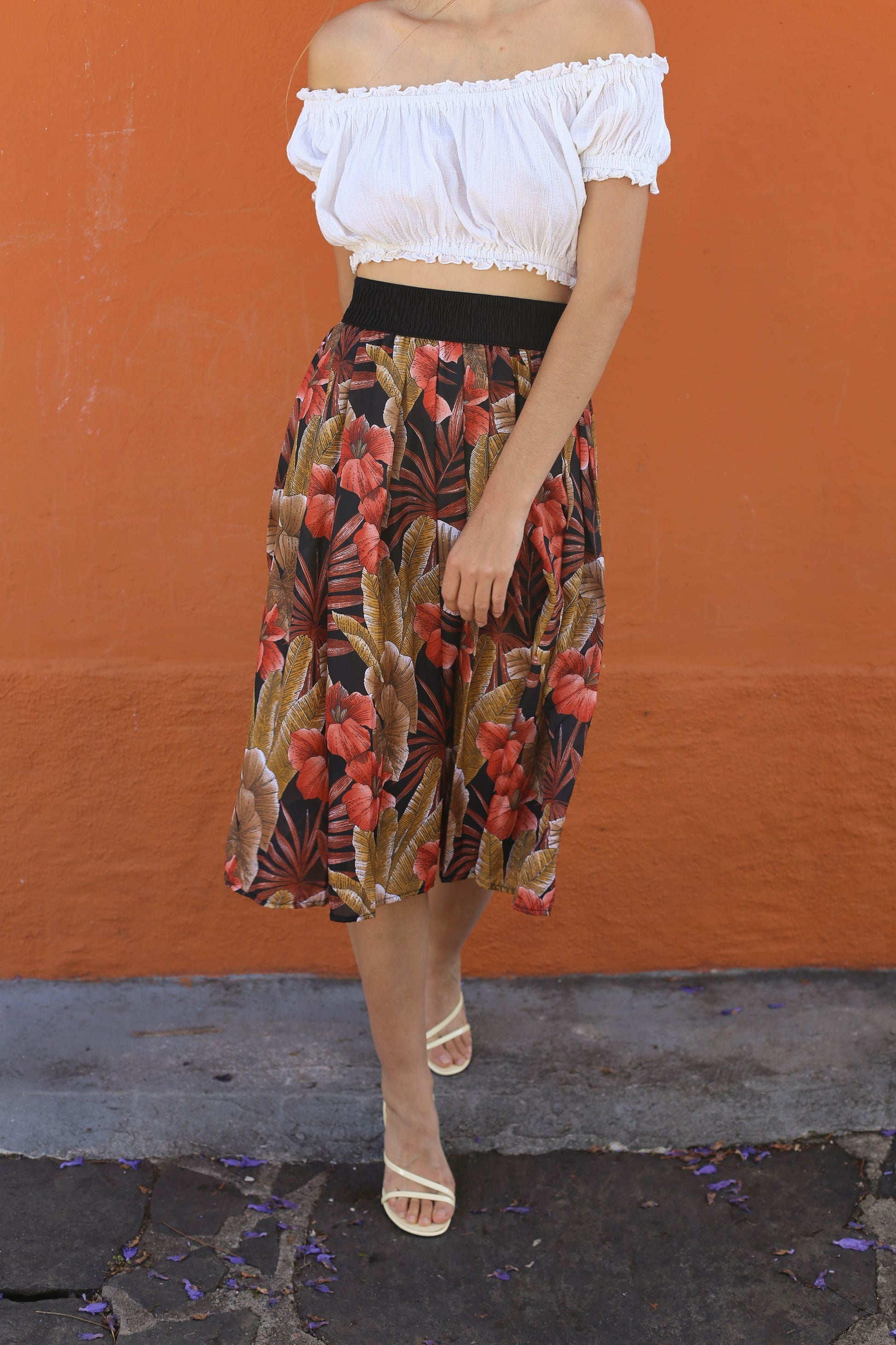 Retro Floral Women's Skirt — additional view 6