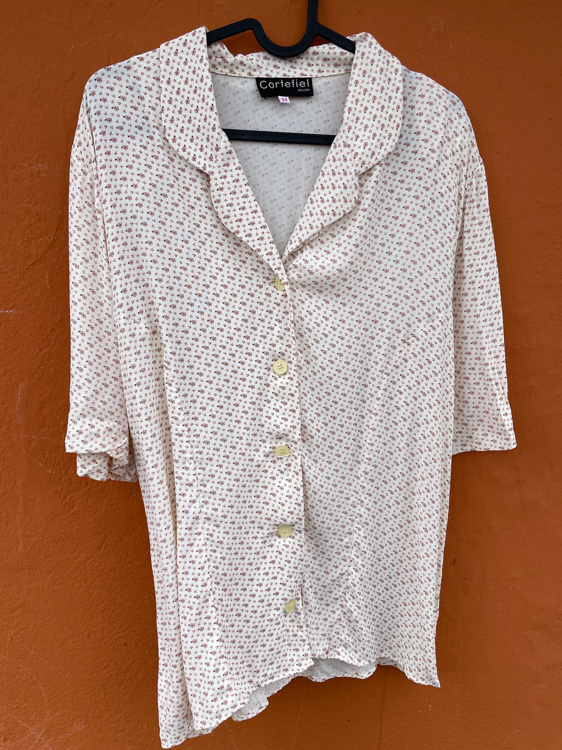 Vintage Women's Floral Button-Up Shirt, Light Cottagecore Aesthetic top, Perfect summer wear, Feminine vintage clothing