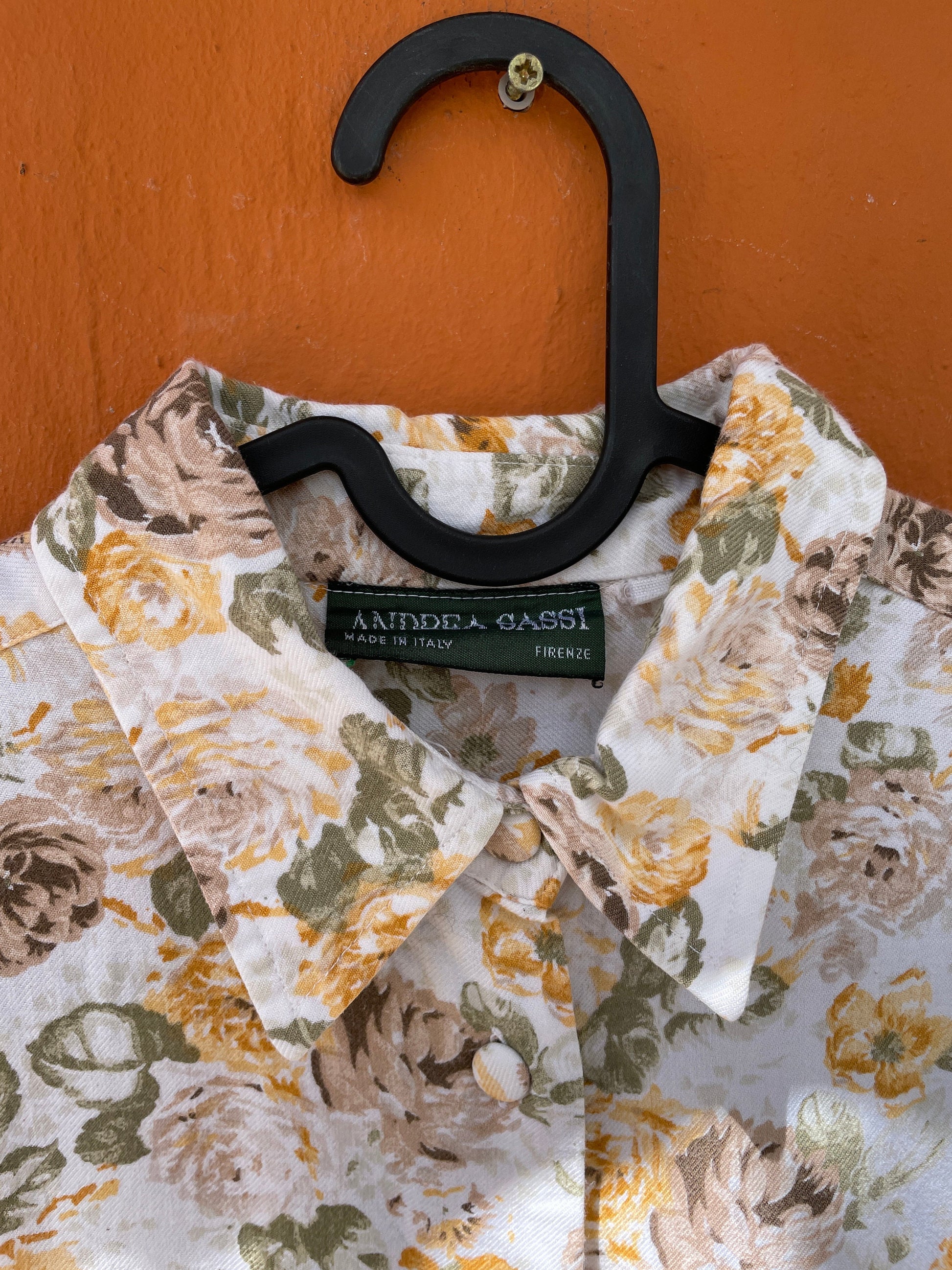 Vintage Floral Cotton Button-Up Shirt — additional view 8