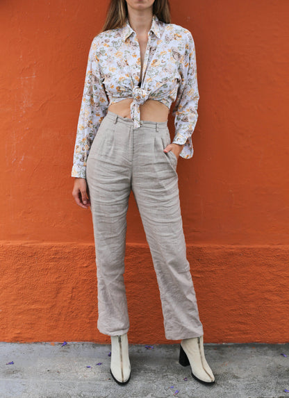 Vintage Floral Cotton Button-Up Shirt — additional view 5