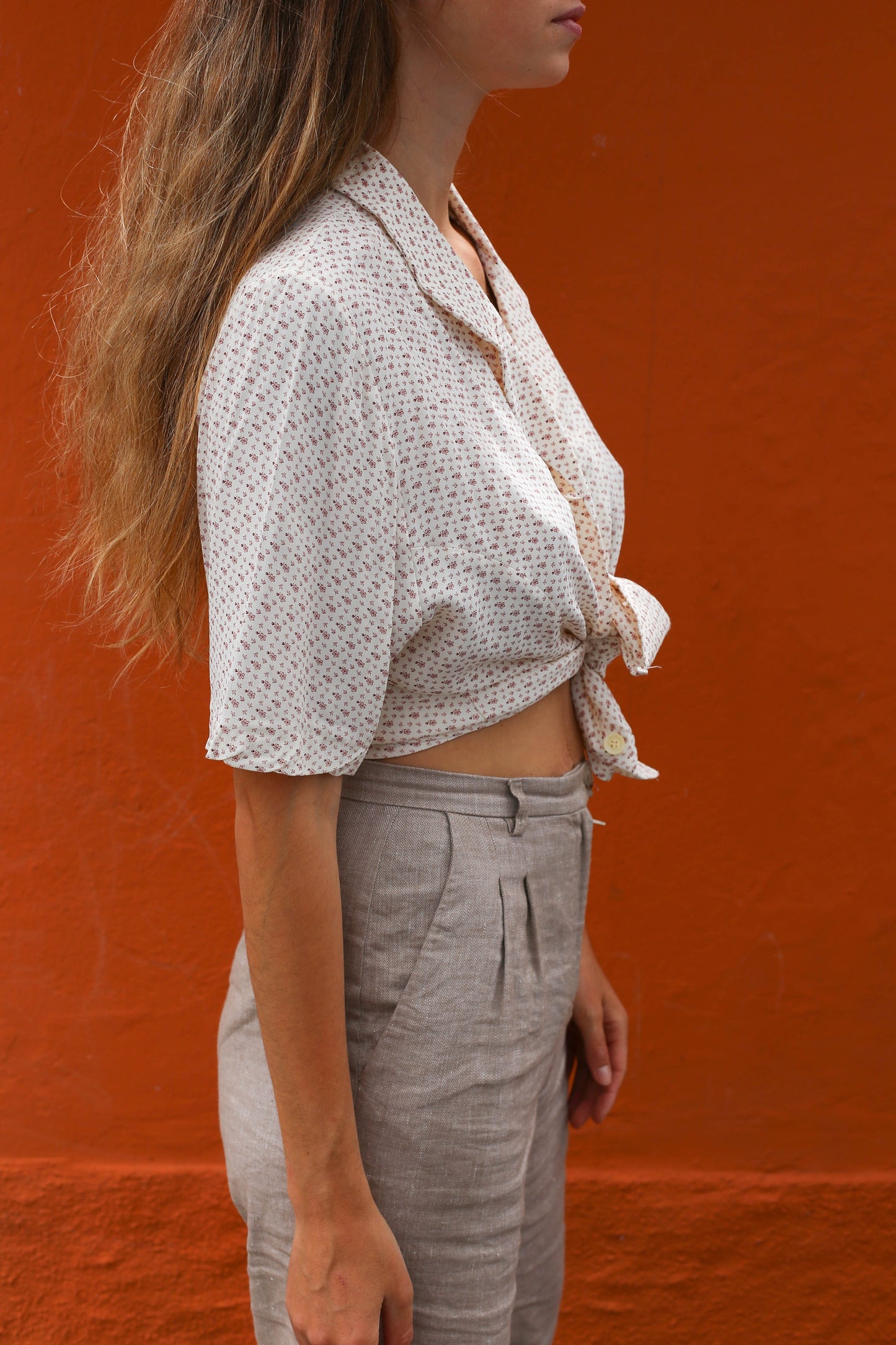 Vintage Women's Floral Button-Up Shirt, Light Cottagecore Aesthetic top, Perfect summer wear, Feminine vintage clothing