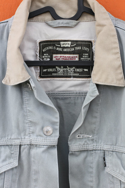 Men's Light Grey Denim Jacket — additional view 7