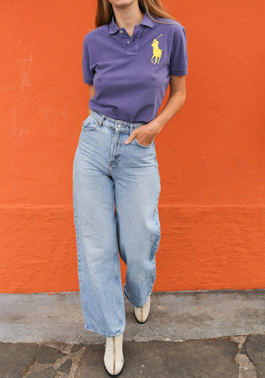 purple Ralph Lauren polo shirt