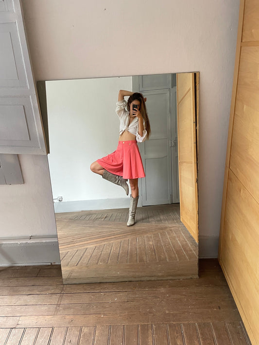 True vintage pink charlot short, Elegant Vibrant pants from the 70s