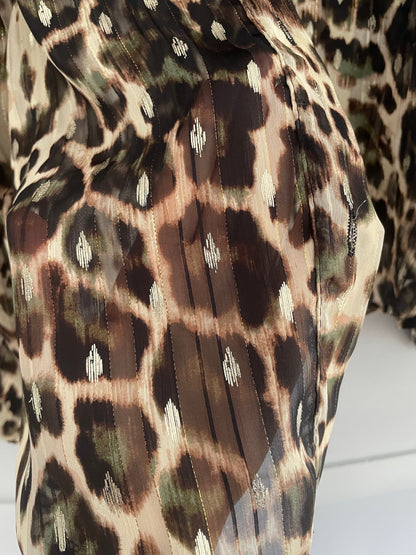 Vintage Leopard Print Sheer Blouse — additional view 9