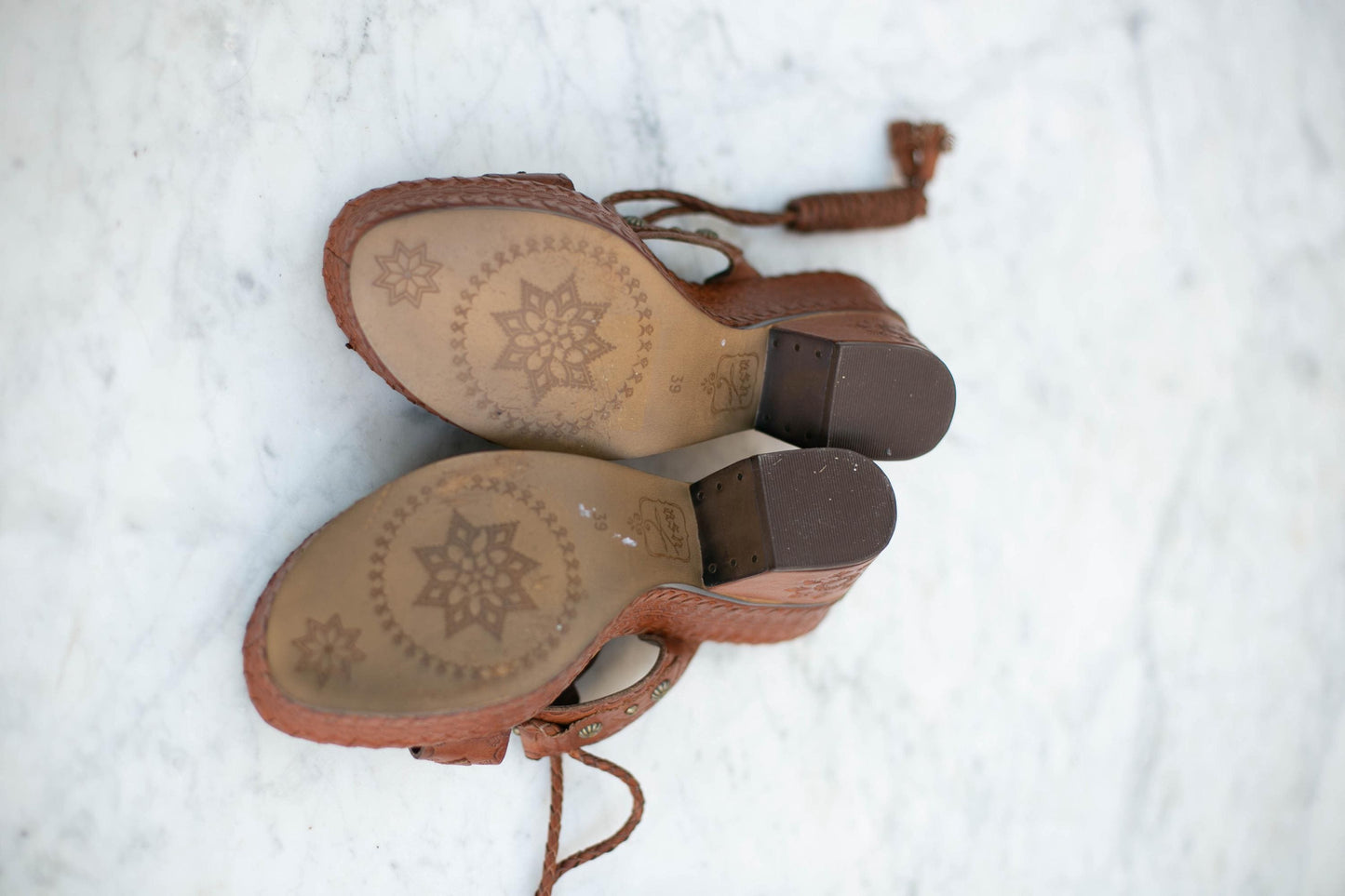 Vintage ASH Platform Sandals | 00s Designer Heels | Floral Studded Leather Y2K Mules | Boho Bratz Shoe