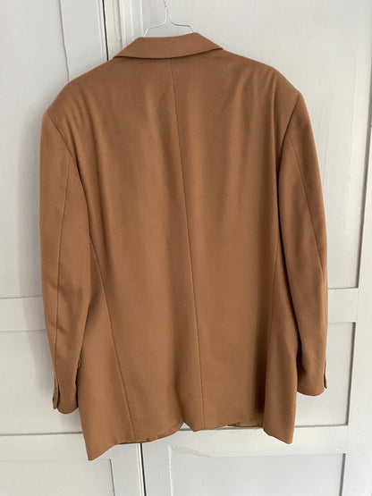 Tan Cashmere Double-Breasted Blazer — additional view 10