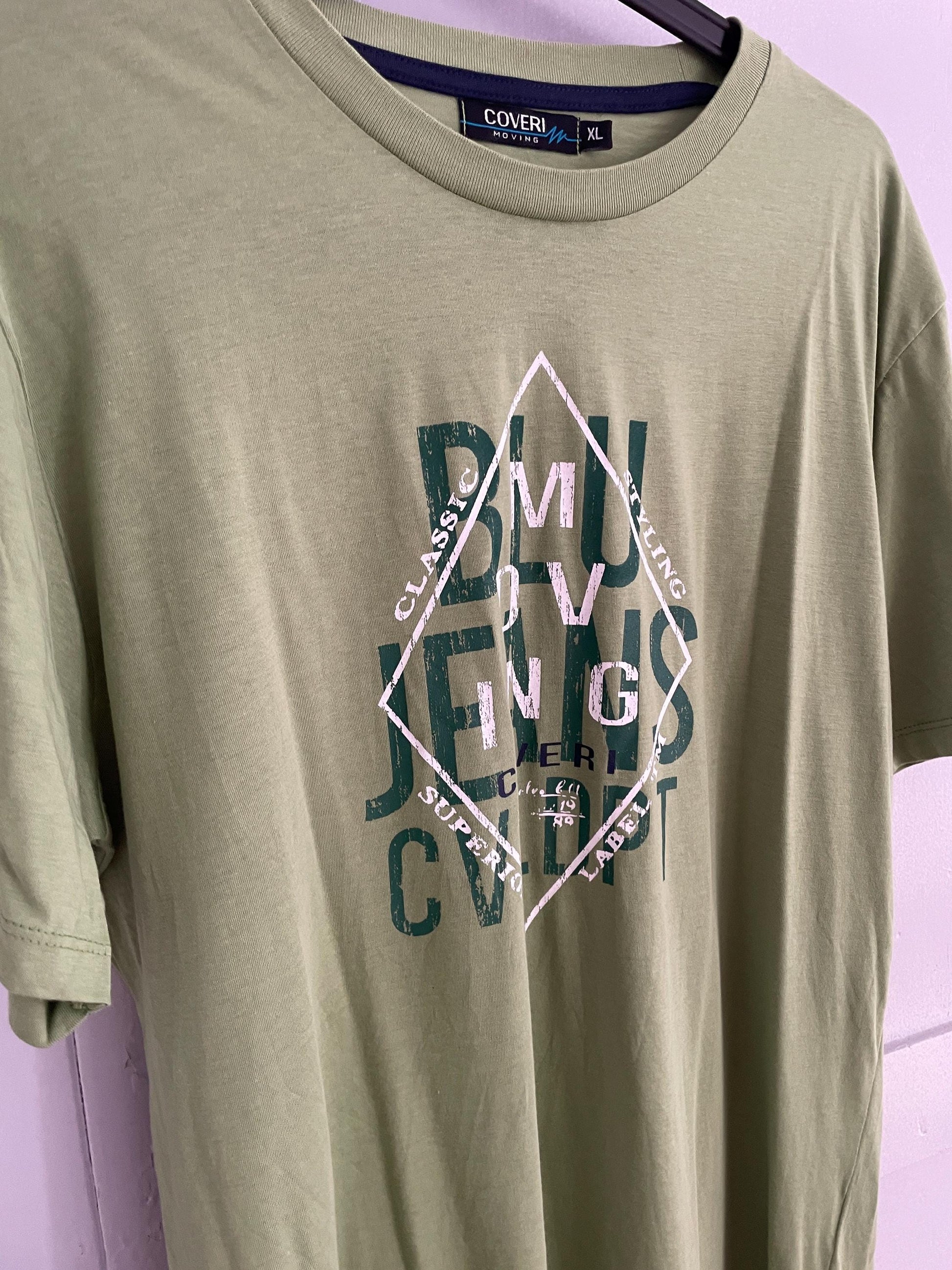Vintage Green Cotton Men's T-Shirt — additional view 11
