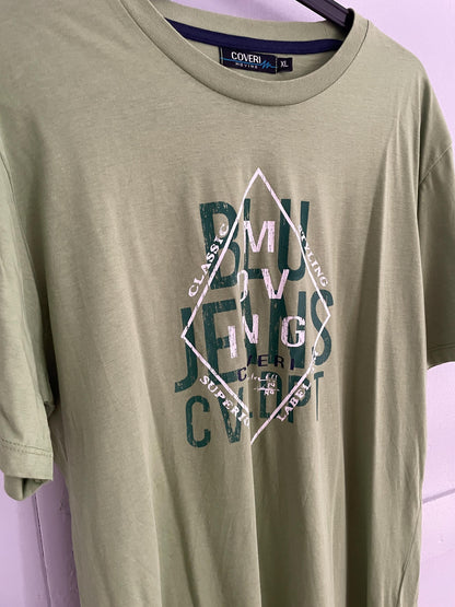 Vintage Green Cotton Men's T-Shirt — additional view 11