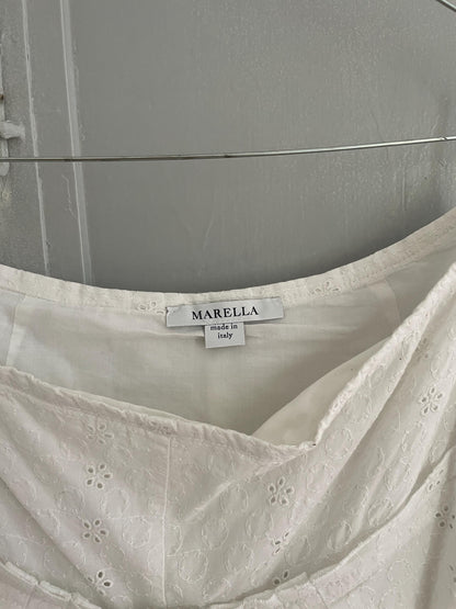 Marella White Eyelet Midi Skirt — additional view 7