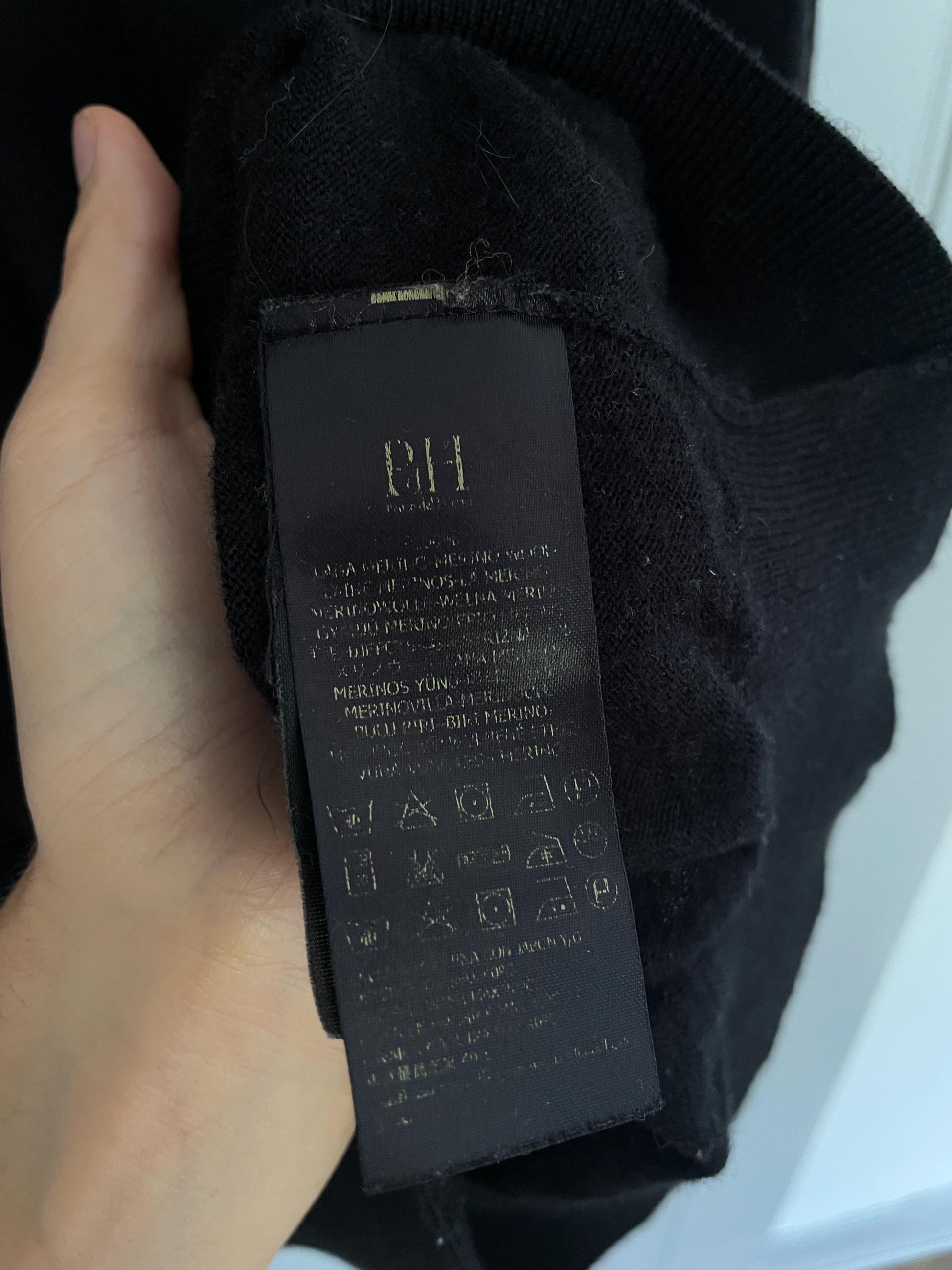 Dark academia Super soft wool v neck sweater, Vintage Pedro del Hierro merino wool jumper, Spanish designer brand black Men's wear, knitwear