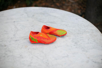 Neon Orange Adidas Kids Soccer Cleats - Vintage Style EU 31