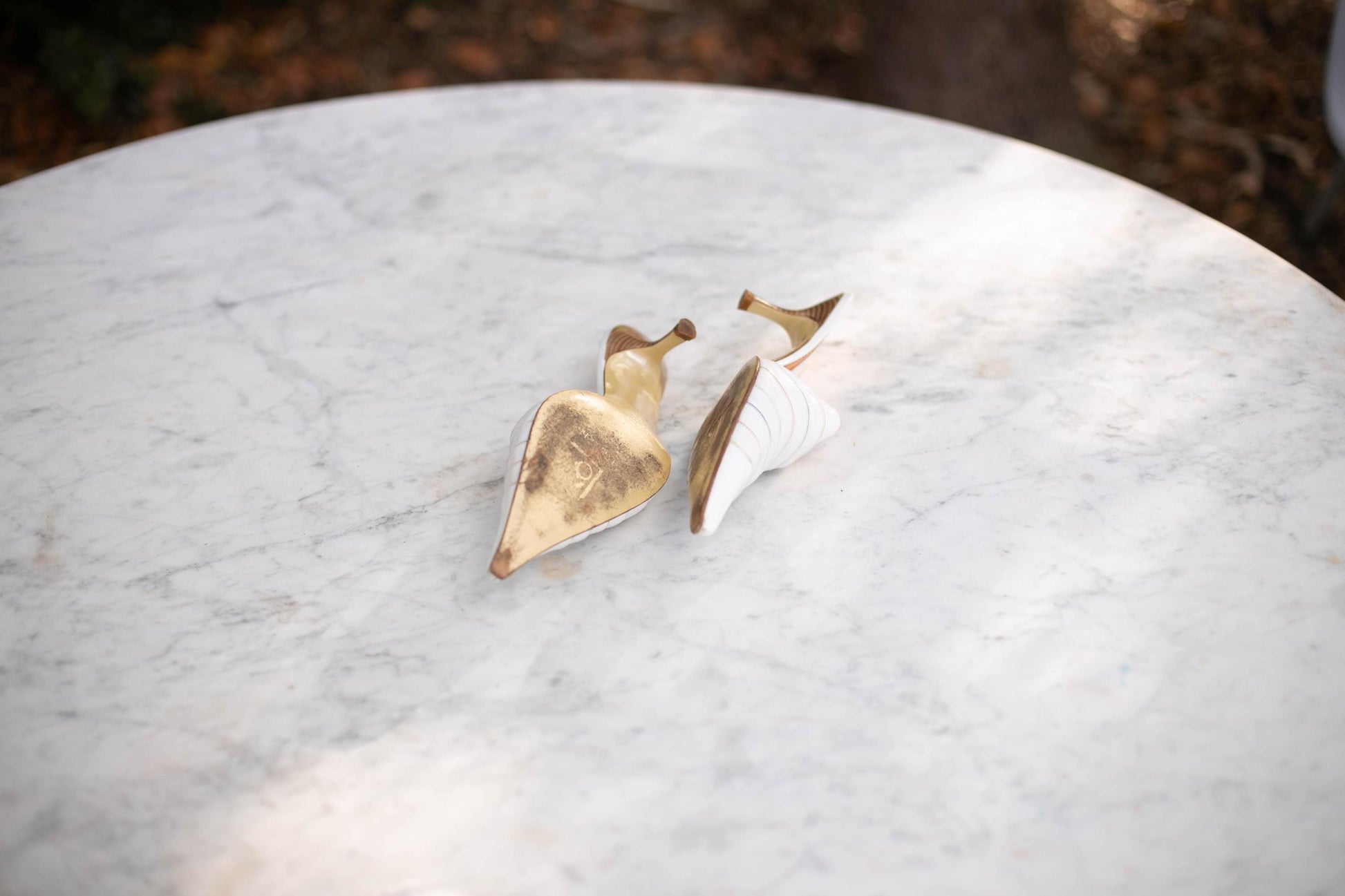 Vintage White Pointed Toe Mules by Latouche – Size EU 40