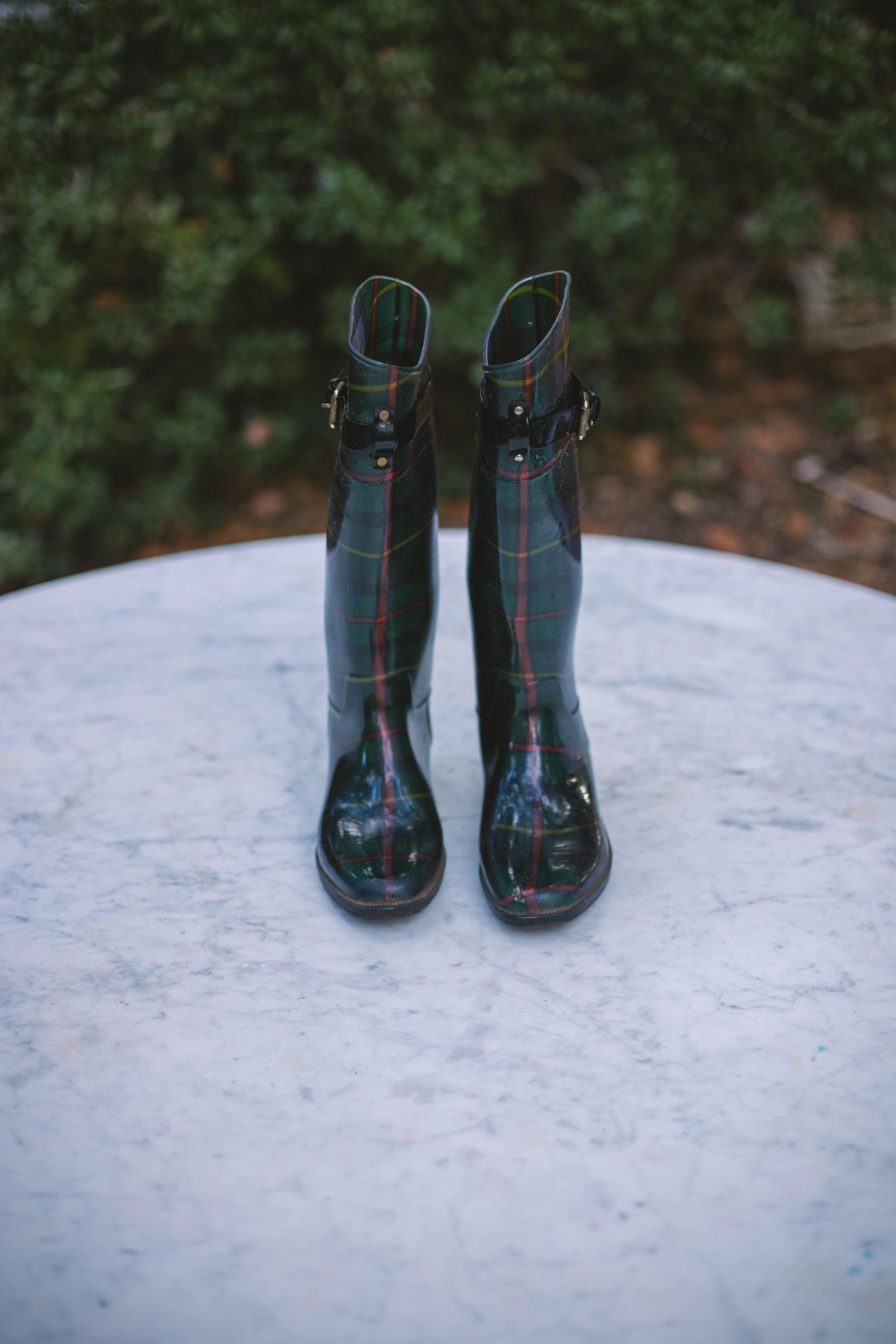 Ralph Lauren Plaid Wellington Boots – Size EU 40