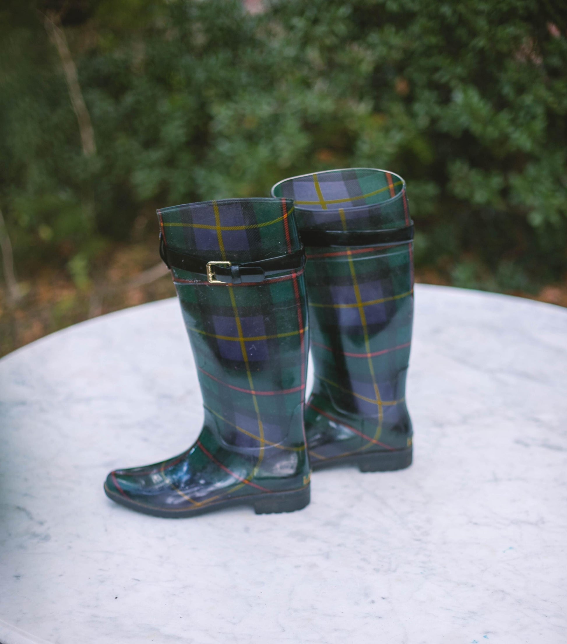 Ralph Lauren Plaid Wellington Boots – Size EU 40