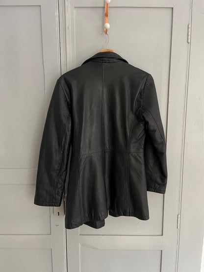 Vintage Italian Black Leather Jacket — additional view 7